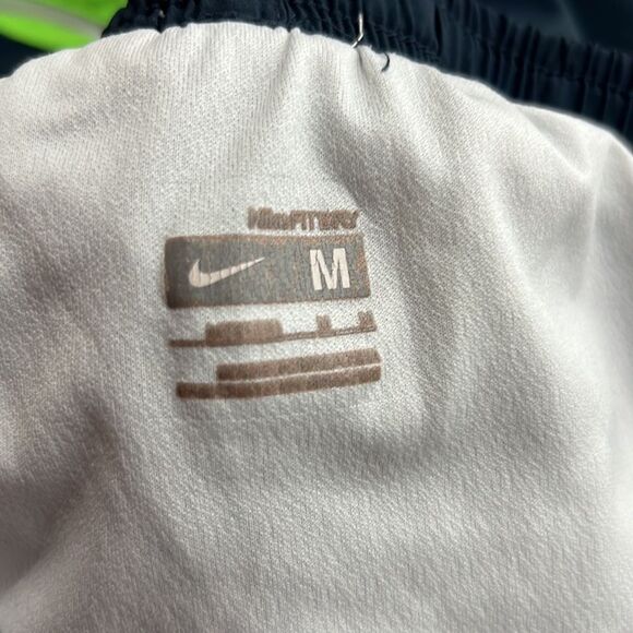 Nike Navy and green athletic running shorts size medium E UC - Picture 7 of 8
